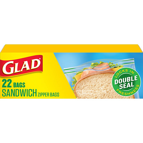 GLAD #78742 SANDWICH SIZE-22CT SEALS TIGHT  (ITEM NUMBER: 12249)
