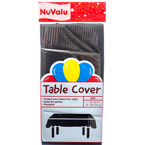 NUVALU TABLE COVER BLACK 54 X 108