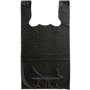 1/6 T-SHIRT PLASTIC BAGS BLACK (ITEM NUMBER:30130)