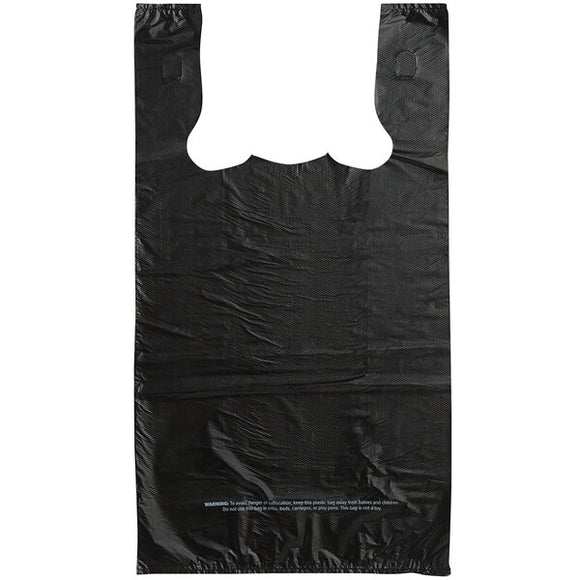 1/6 T-SHIRT PLASTIC BAGS BLACK (ITEM NUMBER:30130)