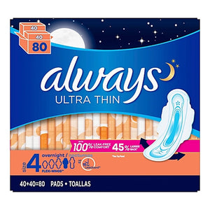 ALWAYS THIN SIZE 4 40CT OVERNIGHT (ITEM NUMBER:30118)