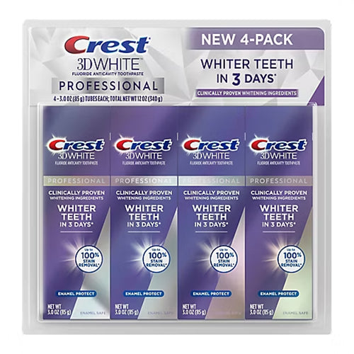 CREST TPT 3oz 4PK 3D WHITE ENAMEL PROTECT (ITEM NUMBER: 55011)