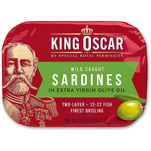 KING OSCAR SARDINE IN EXTRA VIRGIN OLIVE OIL 3.75oz (ITEM NUMBER: 80086)