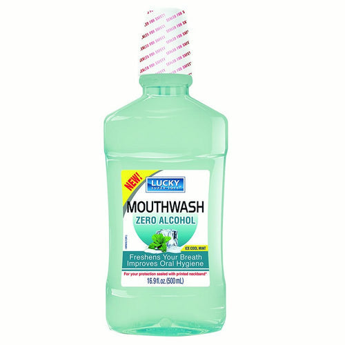 LUCKY MOUTH WASH 16.9oz ICE COOL MINT ALCOHOL FREE (ITEM NUMBER: 11500)