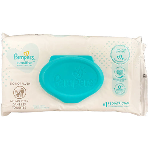 PAMPERS BABY WIPE 56CT SENSITIVE/WHITE (ITEM NUMBER: 11366)