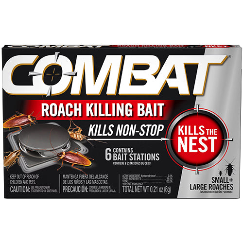 COMBAT ROACH BAIT 6CT SMALL & LARGE (ITEM NUMBER: 11481)