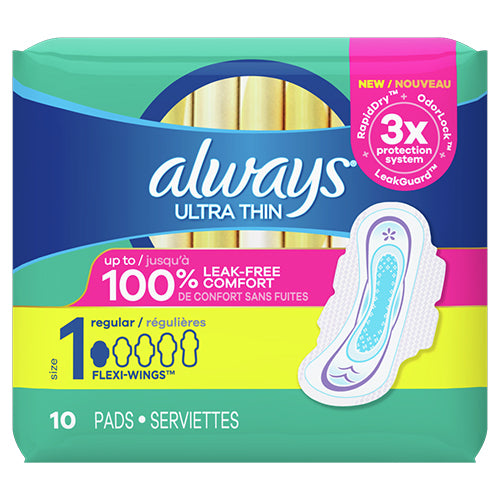 ALWAYS #34966 ULTRA THIN W/WING 10CT (ITEM NUMBER: 13486)