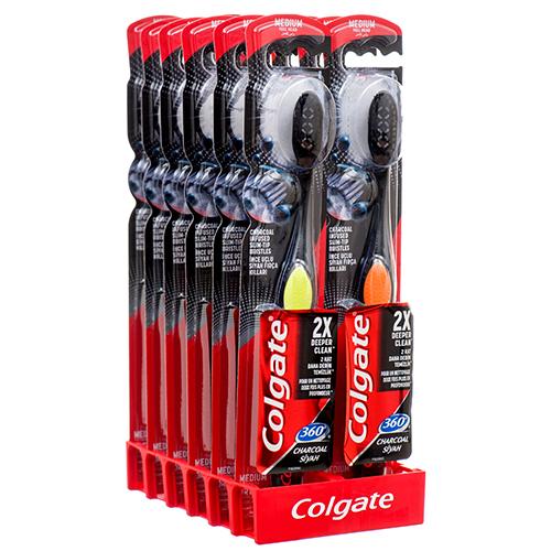 COLGATE TOOTHBRUSH-360/CHARCOAL BLK (ITEM NUMBER: 13969)