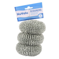 NUVALU SCOURERS 3PK SILVER (ITEM NUMBER: 10002)