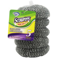 GAVANIZED MESH SCOURER 5PK SILVER