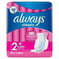 ALWAYS 9CT CLASSIC W/WINGS PADS-MAXI (ITEM NUMBER: 10004)