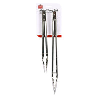 TABLE KING BBQ TONG 2PCS STAINLESS STEEL (ITEM NUMBER: 10044)
