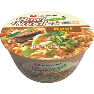 NONGSHIM BOWL NOODLE 3.03oz SAVORY BEEF (ITEM NUMBER:10110)