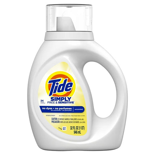 TIDE LIQ.DETERGENT 32oz SIMPLY FREE & GENTLE UNSCENTED (ITEM NUMBER: 10179)