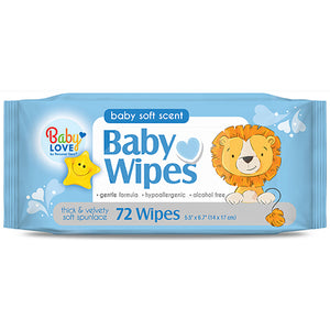 BABY LOVE BABY WIPE 80CT BLUE (ITEM NUMBER: 10442)