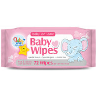 BABY LOVE BABY WIPE 72CT PINK (ITEM NUMBER: 10443)