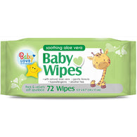 BABY LOVE BABY WIPE 72CT ALOE VERA (ITEM NUMBER: 10445)