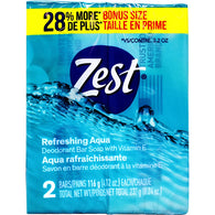 ZEST BAR SOAP 2PK AQUA 4.12oz (ITEM NUMBER: 10533)