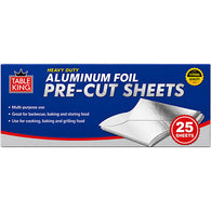 TABLE KING ALUMINUM PRE CUT FOIL SHEETS 25CT (ITEM NUMBER:11078)