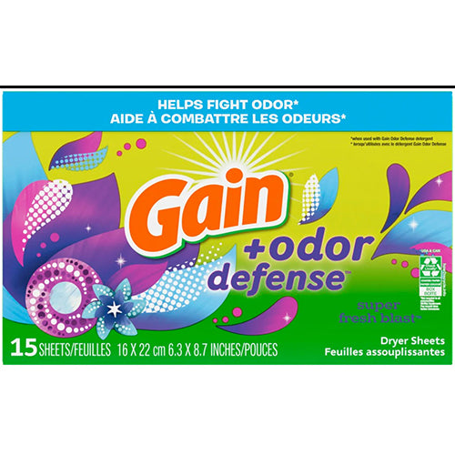 GAIN DRY SHEET 15CT SUPER FRESH BLAST (ITEM NUMBER: 11195)