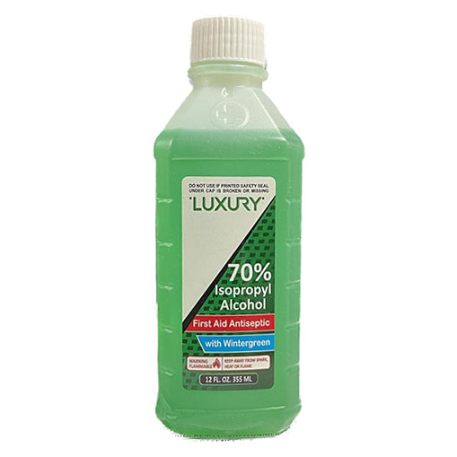 RUBBING ALCOHOL-70% GREEN 12oz #LUXURY (ITEM NUMBER: 11323)