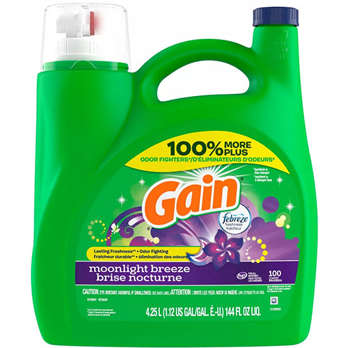 GAIN LIQ DETERGENT 144oz MOONLIGHT BREEZE (ITEM NUMBER:11601)