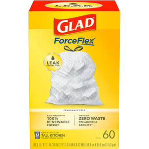 GLAD TRASH 13G-60CT FORCEFLEX UNSCENTED (ITEM NUMBER: 11647)