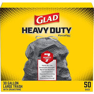 GLAD #78997 TRASH 30G-50CT FORCEFLEX BLACK (ITEM NUMBER: 11650)