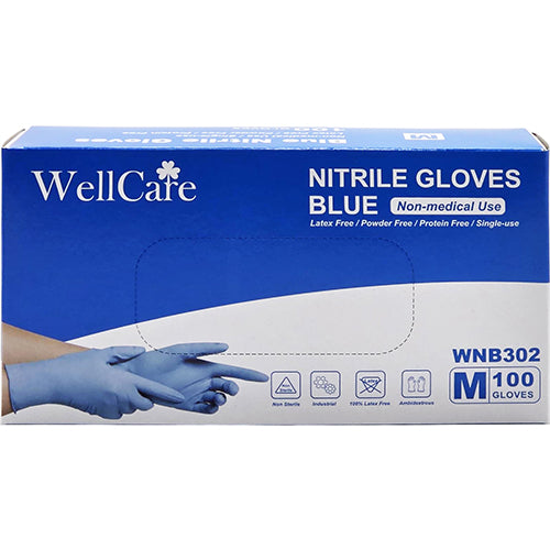 100CT BLUE NITRILE GLOVE MEDIUM (ITEM NUMBER: 11677)