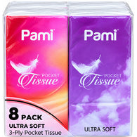 POCKET TISSUE 8PK #PAMI