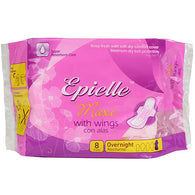 EPIELLE PAD MAXI W/WING 8CT OVERNIGHT (ITEM NUMBER: 11784)
