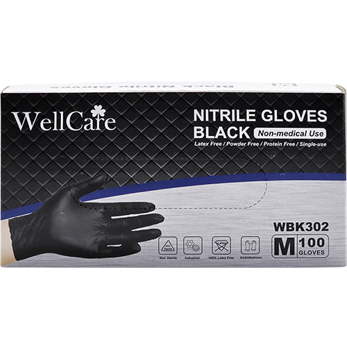 100CT BLACK NITRILE GLOVE MEDIUM (ITEM NUMBER: 11816)