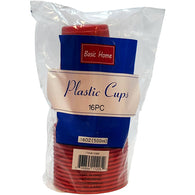 PLASTIC CUP 16oz RED 16CT (ITEM NUMBER: 12001)