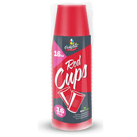 PLASTIC CUP 16oz RED 16CT