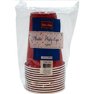 PLASTIC CUP 16oz RED & WHITE 12CT (ITEM NUMBER: 12006)