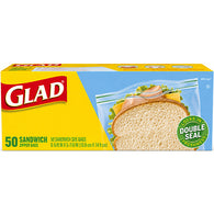 GLAD #57263 SANDWICH SIZE-50CT SEALS TIGHT