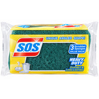SOS SPONGE 3PK HEAVY DUTY