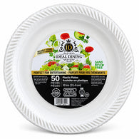 PLASTIC PLATE 10" 50CT #IDEAL DINING