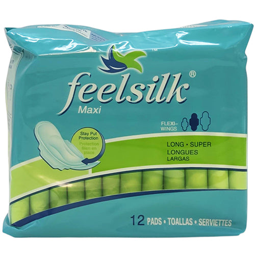 FEELSILK PADS W/WINGS-12CT SUPER MAXI (ITEM NUMBER: 12783)