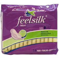 FEELSILK PADS W/WINGS-14CT REGULAR-MAXI (ITEM NUMBER: 12824)
