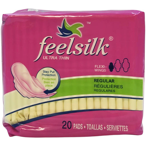 FEELSILK PADS W/WINGS-20CT REGULAR-THIN (ITEM NUMBER: 12825)
