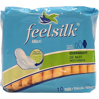 FEELSILK PADS W/WINGS-10CT OVERNIGHT (ITEM NUMBER: 12840)