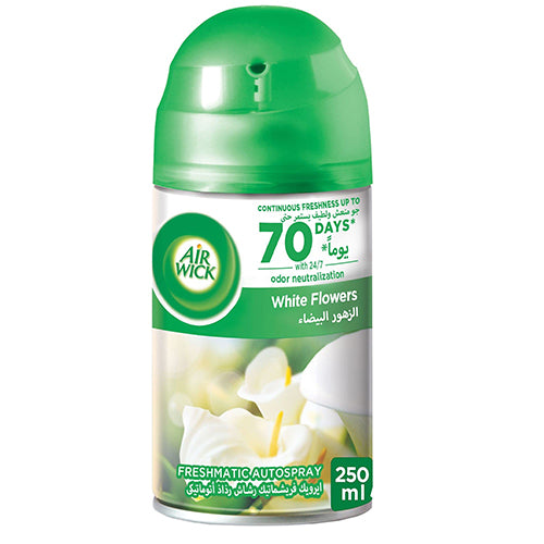 AIR WICK FRESHMATIC REFILL-WHITE FLOWERS 250ml (ITEM NUMBER:12904)