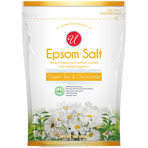 EPSOM SALT 16oz GREEN TEA & CHAMOMILE (ITEM NUMBER: 12927)