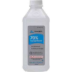 SWAN 70% RUBBING ALCOHOL-CLEAR 16oz (ITEM NUMBER: 13037)