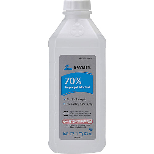 SWAN 70% RUBBING ALCOHOL-CLEAR 16oz (ITEM NUMBER: 13037)