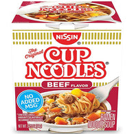 NISSIN CUP NOODLE-BEEF 2.25oz (ITEM NUMBER: 13338)