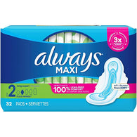 ALWAYS #08217 MAXI SIZE 2 32CT (ITEM NUMBER:13507)