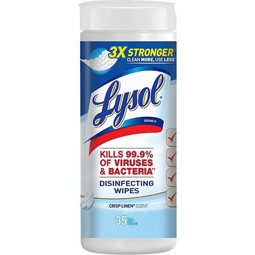 LYSOL DISINFECTANT WIPE 35CT CLEAN LINEN (ITEM NUMBER: 13522)