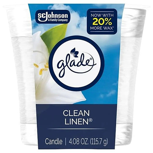 GLADE CANDLE 4.08OZ CLEAN LINEN (ITEM NUMBER: 13590)